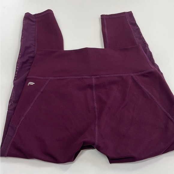 Fabletics High-Waisted PowerHold 7/8 Leggings in maroon SzS SMALL Mesh - Picture 10 of 12